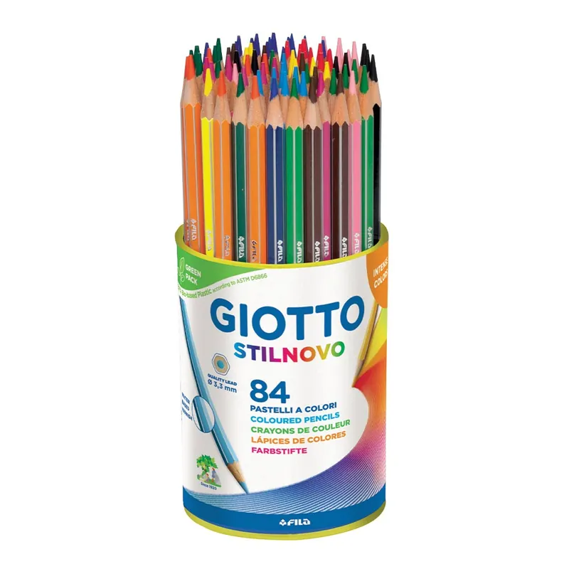 84 Crayons de couleurs intenses GIOTTO mines solides Édition Limitée