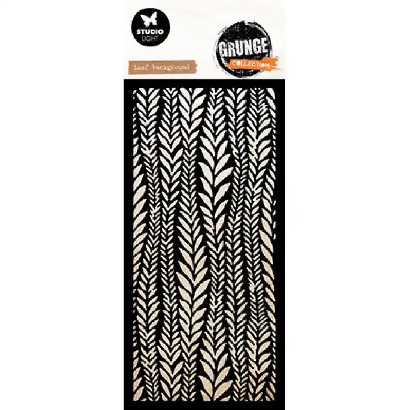 Fait Main Pochoir "Leaf background Grunge Collection nr. 379" de Studio Light