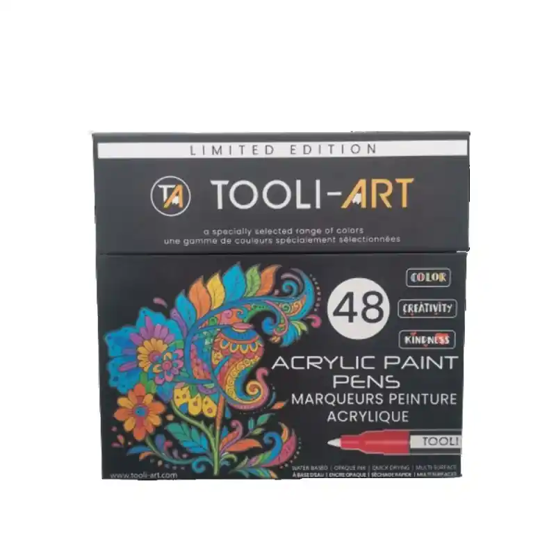 Set de 48 marqueurs Acryliques  de Tooli Arts (pointe 0.7mm) édition limitée Livraison Gratuite